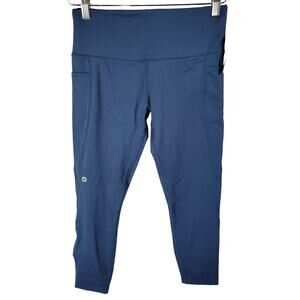 Gym + Coffee Petrol Blue All in 3.0 7/8s Athletic Leggings Womens Medium Pockets